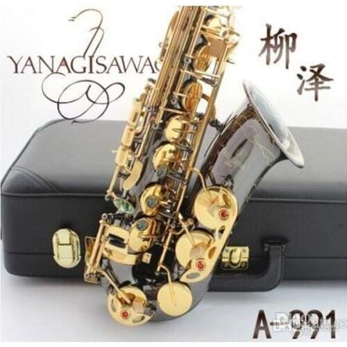 Saxophone Alto instrument Japan YANAGISA new E Alto A-991 Saxophone instrument drop / wind / tube black nickel gold Sax