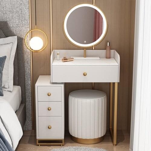 Nordic Slate Dressing Table Bedroom Modern Minimalist Small Apartment Light Luxury Storage Cabinet Integrated Home Furniture