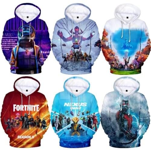 Harajuku Fortnite Game 3D Print Sweatshirt Clothing Adults Kids Hero Boys Girls Tops Oversize Hooded Hoodies Birthday Gifts