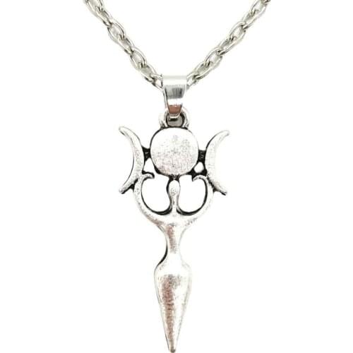 Wicca Triple Moon Goddess Pendant Wiccan Jewlery Accessories For Women Necklace Dropship Suppliers