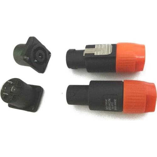 10PCS Speakon 4 Pin Male Plug +10PCS female) Compatible Audio Cable Connectors