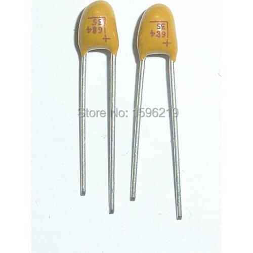 20pcs Tantalum capacitor 0.68uF 35V Brand New 35V0.68uF DIP Radial