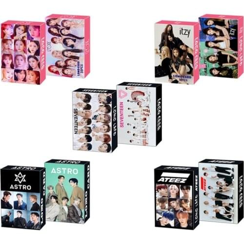 30Pcs/Box Kpop ATEEZ Astro SEVENTEEN IZONE ITZY Photocard Lomo Card Photograph Cards Fans Gift