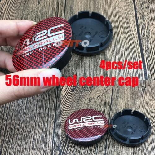 Grid Black Red 56mm 4pcs WRC Label Sticker Wheel Hub Cap Automobile Decoration Wheel Center Cap for BMW Toyota mazda kia benz