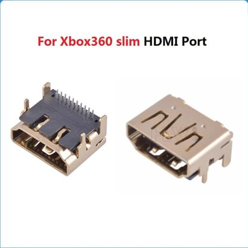 5Pcs Replacement For XBOX360 Slim HDMI-Compatible Port Connector Socket Plug For XBOX 360 Console Interface Repair Accessories