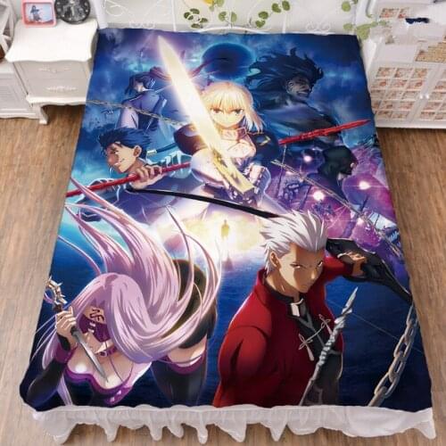 Anime Fate/stay night characters sexy girl Arturia Pendragon Nero Claudius Saber Lily bed sheet & blanket summer quilt 150x200cm