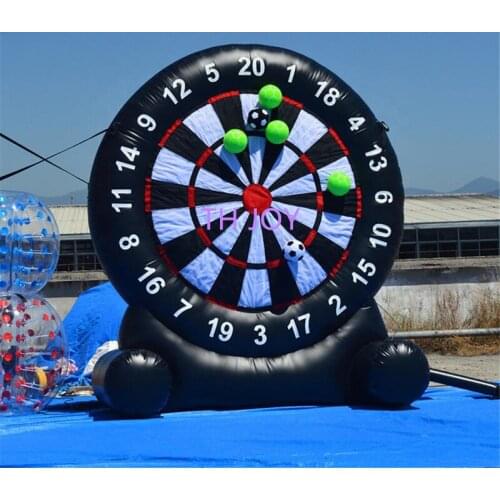 Single side 4M/5M inflatable dart board,inflatable foot darts with free balls,durable inflatable football dartboard