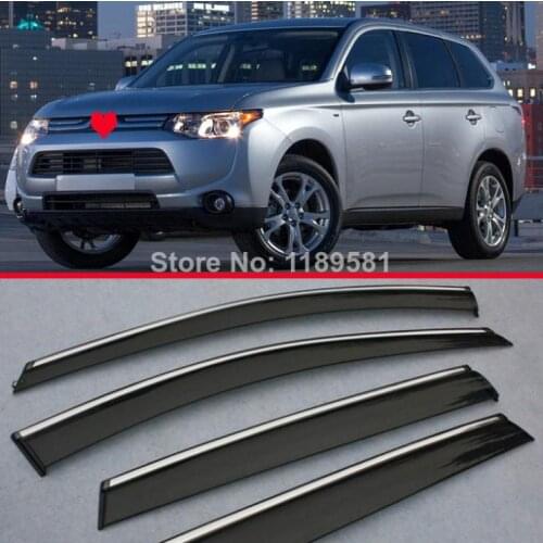 For Mitsubishi Outlander 2013 2014 2015 Window Wind Deflector Visor Rain/Sun Guard Vent