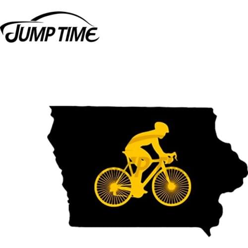 JumpTime 13 x 4cm For Lowa Bike IA Lowa Hawkeye Funny Stickers Vinyl Car Wrap DIY Waterproof Scratch-proof Custom Printing Decal