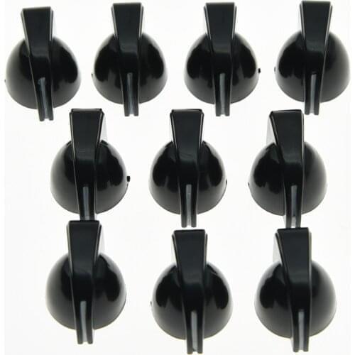 KAISH Pack of 10 Black Guitar Miniature Chicken-Head Knobs AMP Knob Effect Pedal Knob
