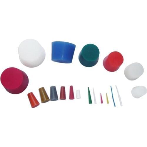 Silicone Rubber Cone Tapered Stopper Plugs Powder Coating Paint (length unit: mm) (Color Random)