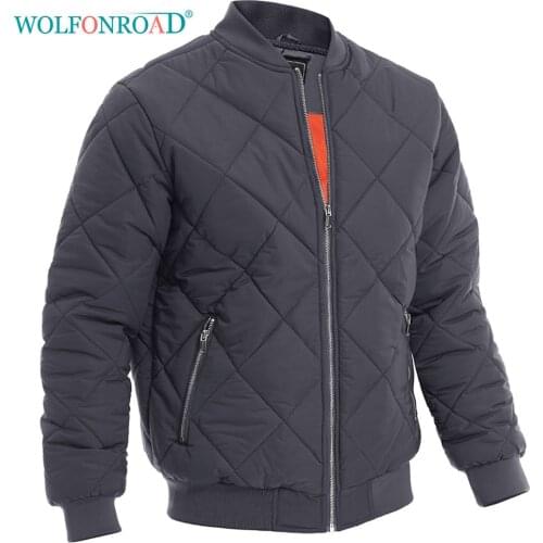 WOLFONROAD Outdoor Cotton Filling Bomber Jackets Mens Thicken Tactical Motorcycle Jacket Coat Riding Hiking Outerwear Overcoats