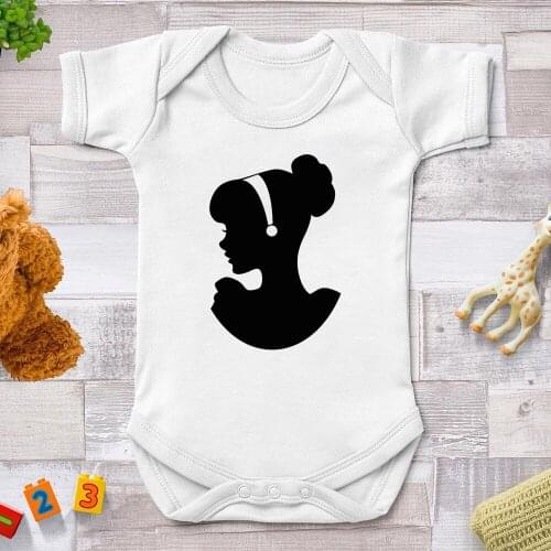 Disney Princess Cute Baby Clothes Newborn Boy Girl Bodysuits Outfits Toddler Baby Clothing White Infant Romper Roupas De Bebe