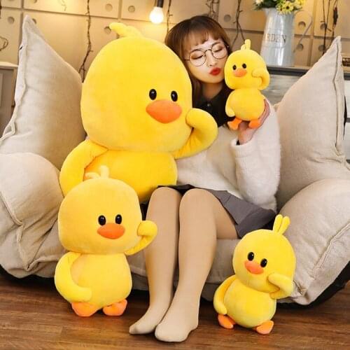 Kawaii little yellow duck big yellow duck animal plush toy pillow baby toys birthday gift for girls home decoration accessories