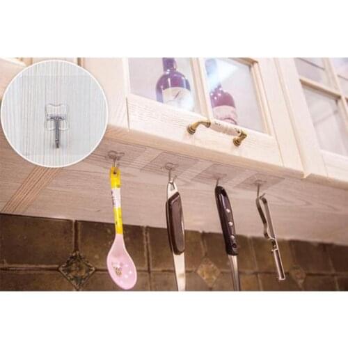 Multifunctional household Anti-skid Hooks Reusable Strong Sticky Traceless Transparent Wall Hook