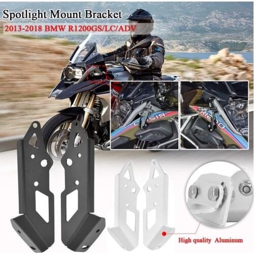 Motorcycle Spotlights Mount Bracket Accessories For BMW R1200GS LC ADV R1200 GS Adventure Spot Light Holder 2014 2016 2018 13-18