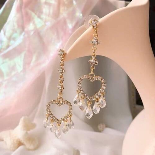 New arrivals Korean Fairy Fashion Retro Love Long Stud Earrings for Women Gift Earrings Jewelry Wholesale