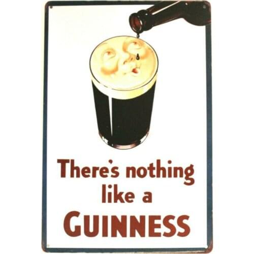 New Guinness Beer Tin Sign Bar Man Cave Vintage Retro Advertising Style Irish