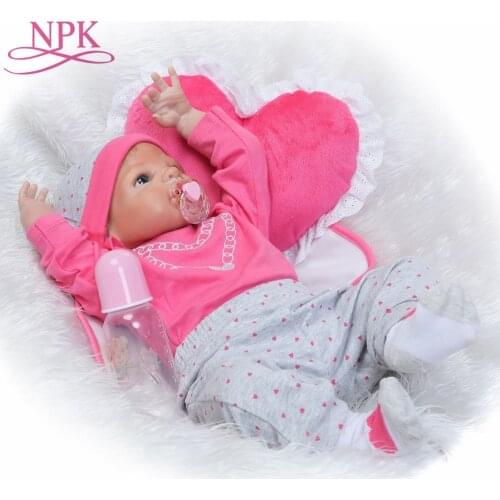 NPK 2017 NEW realistic reborn baby all vinyl doll very soft silicone vinyl head Full body and limbs free shipping