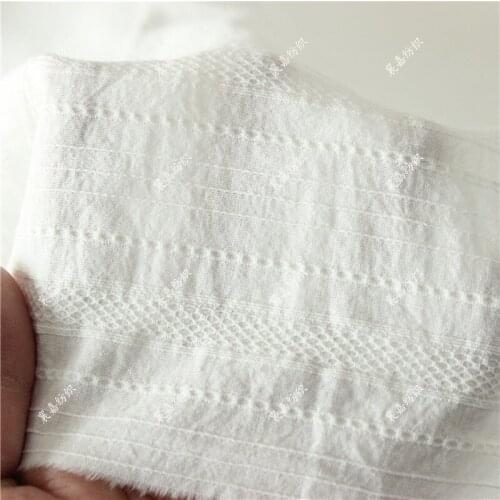 Pure Cotton Plain Washed Jacquard Fabric