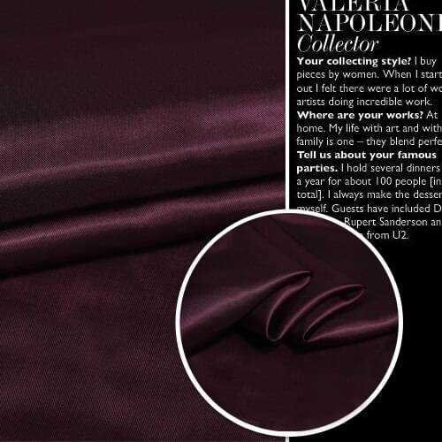 135cm wide purple solid color spring and autumn overcoat silk cotton lining fabric