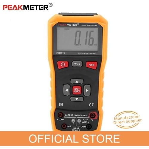PEAKMETER PM7221 Professional Digital Calibrator DC Voltage Current Digital Calibrator 0-10V 0-24mA Voltage Tester