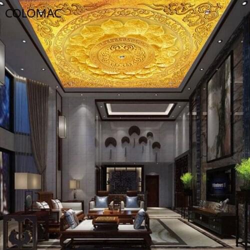 Colomac Custom Taoist Ceiling Wallpaper Chinese Buddhism Pattern Mural Wall Decorations Living Room Bedroom Drop Shopping