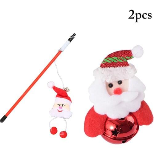 Christmas Cat Play Toy Plush Lovely Cat Bell Toy Kitten Chew Toy Pet Play Toy