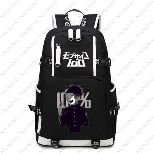 Anime Mob Psycho 100 Backpack Cosplay Mob reflect light Oxford Bag Schoolbag Travel Bags