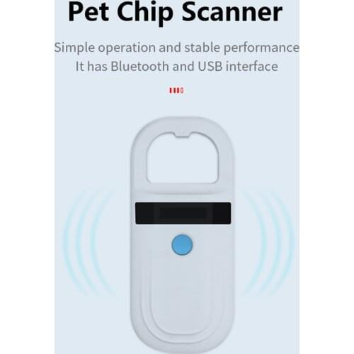 Pet Microchip Scanner 125kHz 134.2kHz ISO 11784 11785 FDX-B ID64 Handheld RFID Pet ID Tag Reader