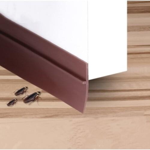 Silicone Self-Adhesive Weather Stripping Under Door Draft Stopper Window Seal Strip 45mm Insulator Door Sweep Prevent