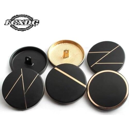 10pcs 15/23/28mm Decorative Buttons for Clothing Sewing Supplies and Accessories Fashion Black Shirt Buttons Large Metal Buttons
