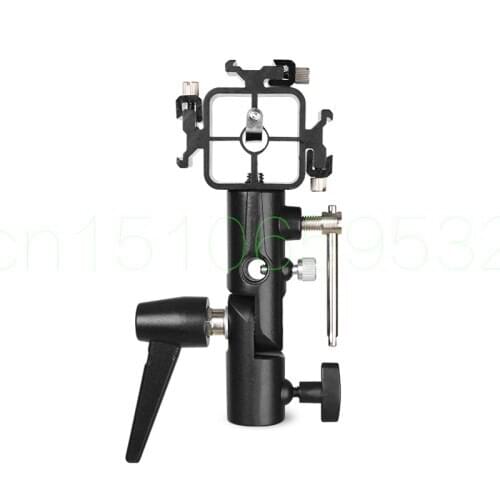 2 in 1 H Flash Umbrella Holder/Bracket + 3 Triple Head Hot Shoe Flash Stand Adapter/Bracket/Mount Trigger/umbrella holder