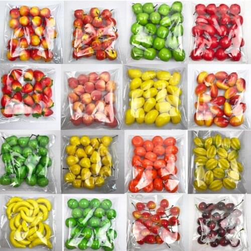 20PCS/Set Mini Artificial Foods Vegetables Fruits Christmas Birthday Party New Year Festive Supplies Home Garden Decoration
