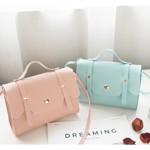 2021 new PU ladies simple portable diagonal fashion shoulder Womens small square bags Solid color Newly Design High Quality