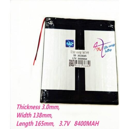 30138165 3.7V 8400MAH Polymer rechargeable batteries,Tablet PC general battery 8 inch 9 inch 10inch 30140160