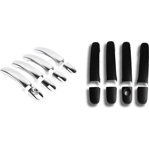 4PCS for Ford Ranger Everest 2012+ Car Chrome Door Handle Cover Trim Decorator Sticker Exterior Accessories