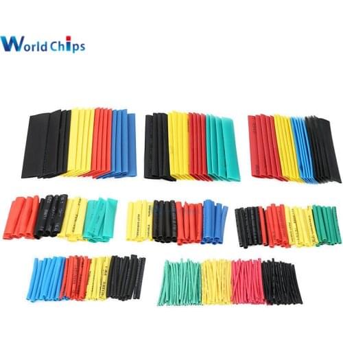 400pcs Polyolefin Heat Shrink Tube Mixed Color 8 sizes 1-14mm 2:1 Heat Shrink Tubing Wire Cable Sleeves Wrap Wire Assortment Set