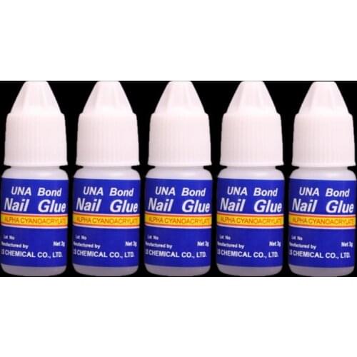 5Pcs Fast Drying Nail Art Glue Tips Glitter UV Acrylic Rhinestones Decorations Nail Glue False Tip Nail Manicure Tool