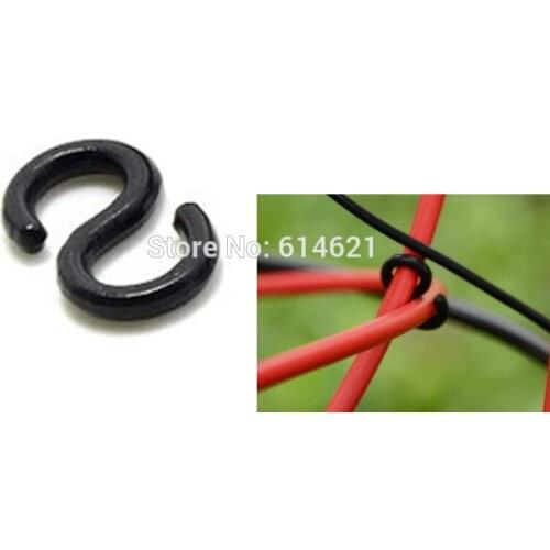 50pcs cycling Mountain road bicycle S Type buckle clips brake line derailleur shift cable tube pipe clamp Cross Hooks Organizer