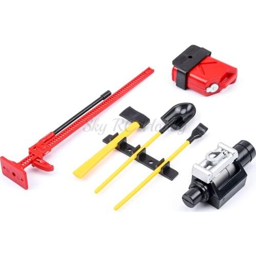 6Pcs 1/10 Scale Plastic Accessory Tools For SCX10 D90 RC Rock Crawler Truck Remote Control Toy Accessories