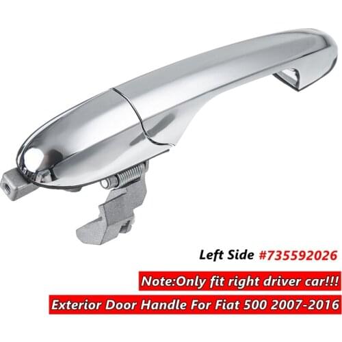 Car Door Left Handle Offside For Fiat 500 595 695 2007 2008 2009 2010 2011 2012 2013 2014 2015 2016 73545876 735592026