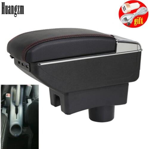 For Hyundai Accent Tegas 2 Almera Armrest box central Store content box with USB interface