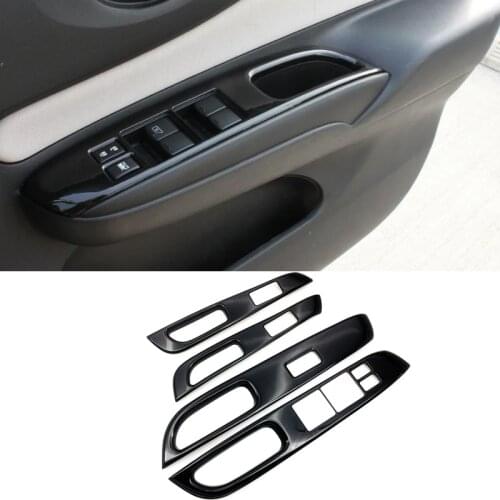 Car Interior Decorative Accessories For Nissan Note E12 E-power Right Drive Inner Window Switch Cover Piano Black ABS 2016-2019