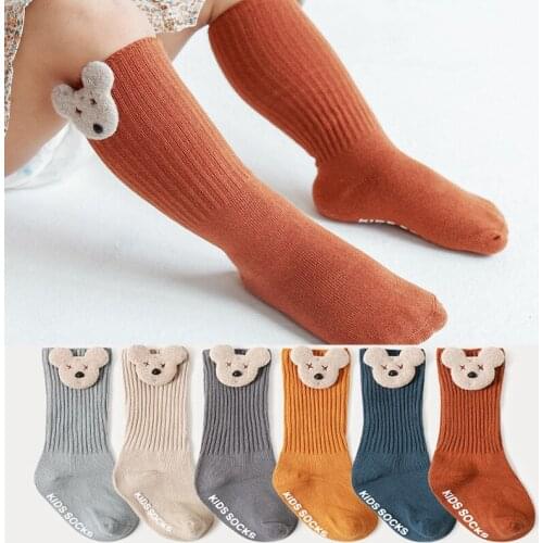 Wecute Baby Kids Socks for 1-3years Child Spring and Autumn New Socks Kawai Little Bear Floor Toddler Socks Soft Cotton Baby