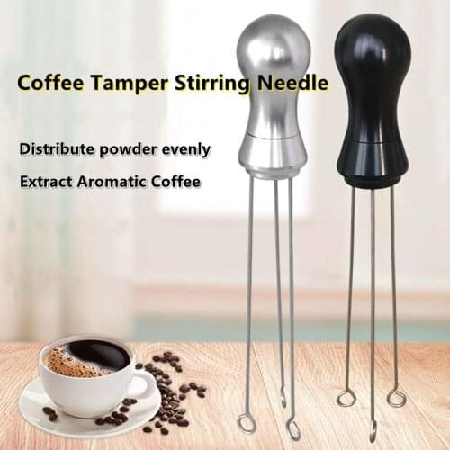 Stainless Steel Coffee Distributor Leveler Tool Needle Type Coffee Powder Tamper Espresso Maker Porfilter Barista Stirring Tools