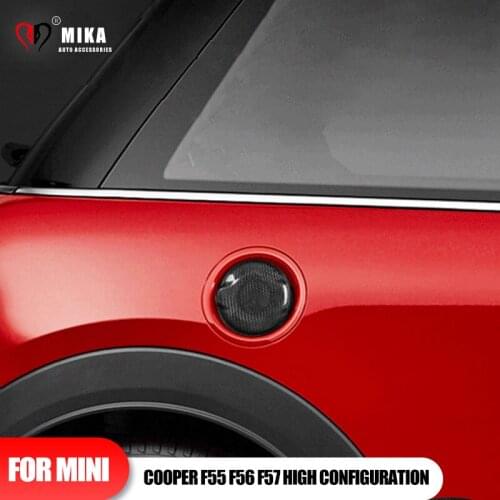 For Mini Cooper F55 F56 F57 High Configuration Genuine Carbon Fiber Fuel Tank Cap Case Protect Cover Stickers Auto Accessories