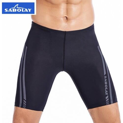 Mens Professional Swim Trunks Shark Skin Sport Swimwear Quick Dry Surfing Swimming Suits Bathing Flat Briefs Plus Size 5XL
