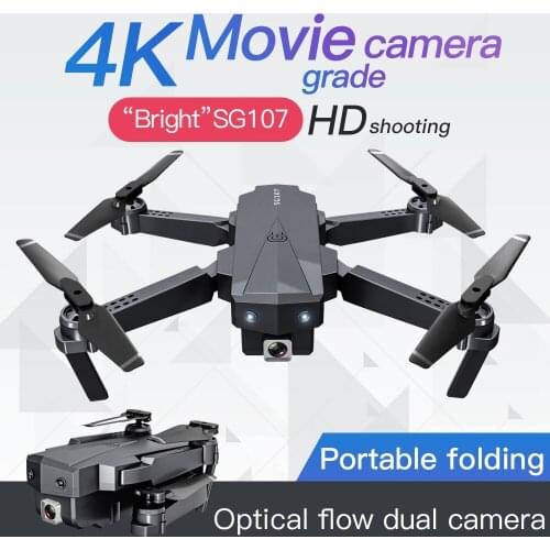 New SG107 Mini Drone With 4K HD Wifi 1080P FPV Camera 2.4Ghz Quadcopter Optical Flow Quadrocopter Camera Toy VS E58 E68