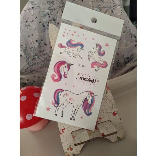Unicorn Magic Star Temporary Tattoos Cartoon Kids Fake Tattoo Sticker Waterproof Tatto Art Tatoo Hand Arm For Child Boy